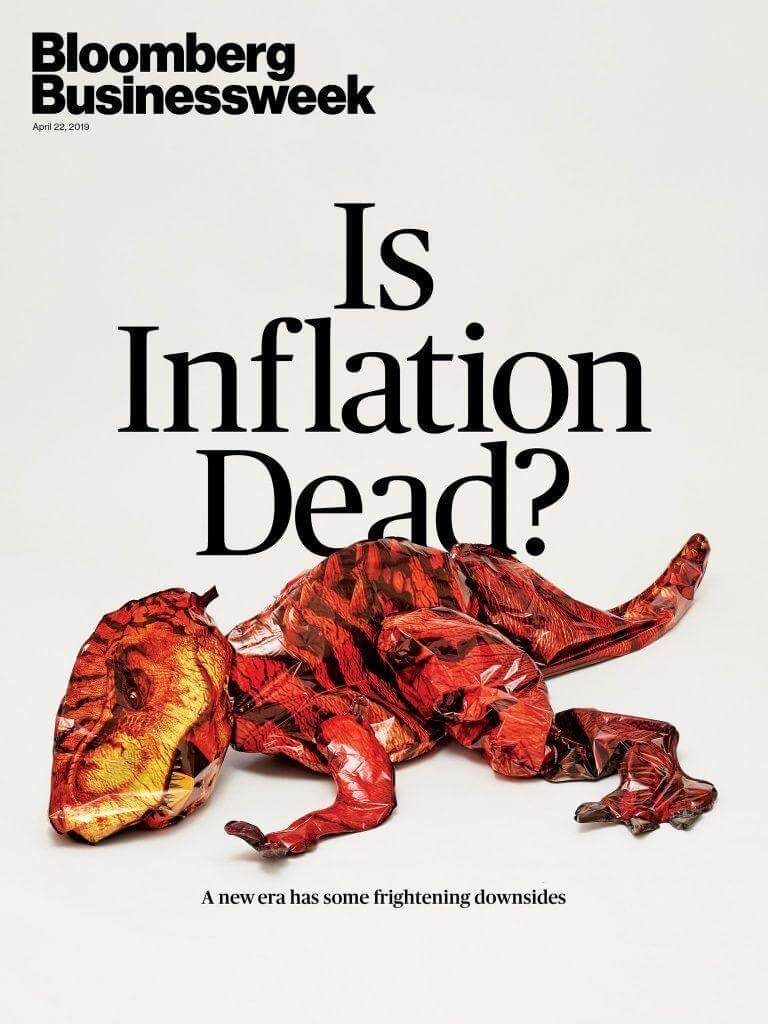 Portada de la revista Bloomberg Businessweek "Is Inflation Dead?"